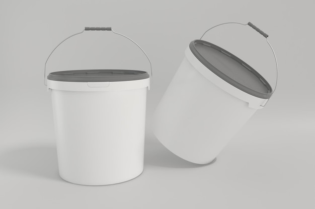 Modello di imballaggio per contenitori di vernice in plastica