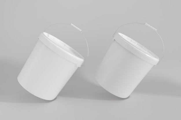 Modello di imballaggio per contenitori di vernice in plastica