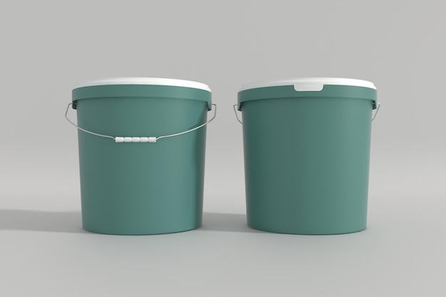 Modello di imballaggio per contenitori di vernice in plastica
