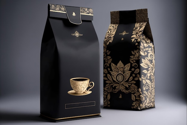 Modello di immagine del design dell'imballaggio del prodotto per il caffè