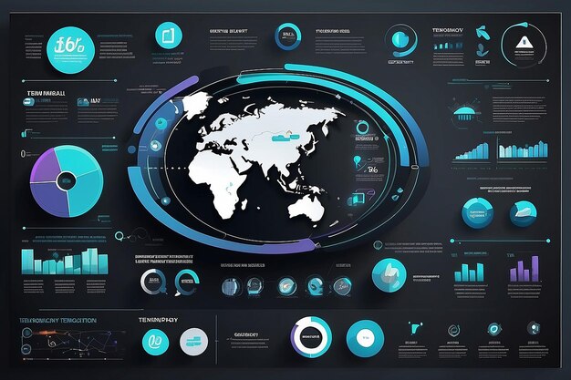 Modello di infografica tecnologica