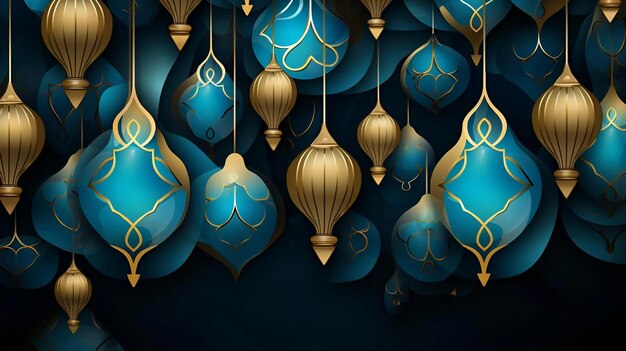 modello di lampada ornamentale di ramadan background design
