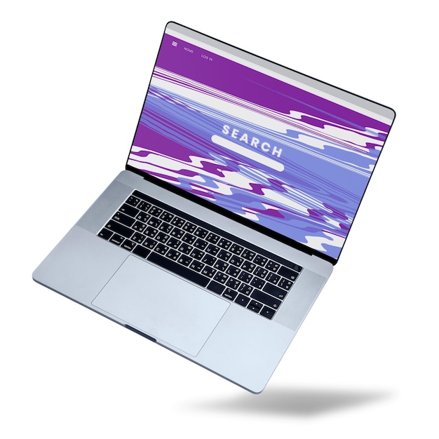 Modello di laptop per computer png su sfondo trasparente