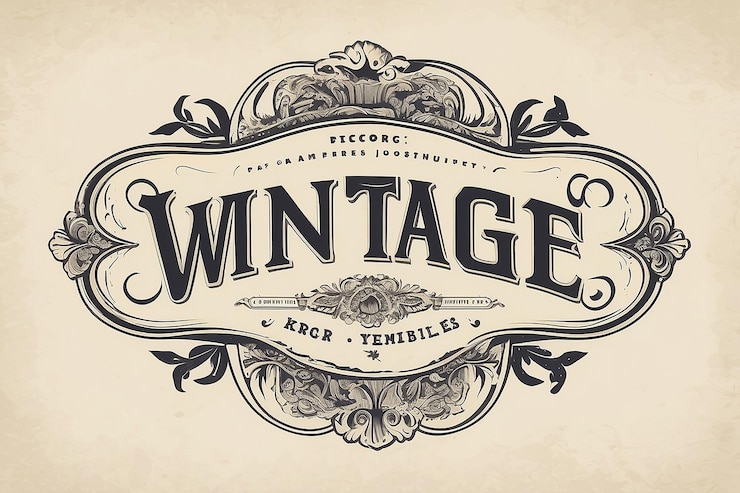 Foto modello di logo vintage
