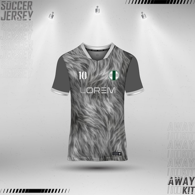 Modello di maglia da calcio vettoriale