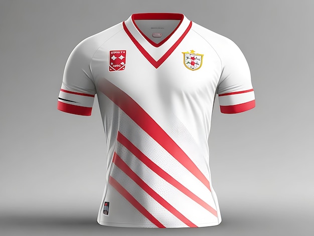 Modello di maglia di calcio realistica per il calcio di Stuttgart 2023