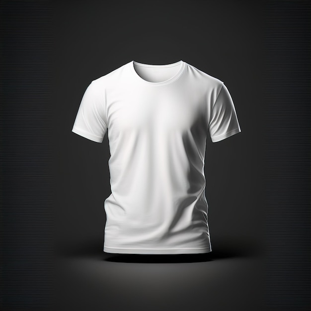 Modello di maglietta bianca isolato su sfondo nero