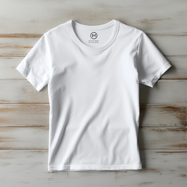 Modello di maglietta bianca vuota da uomo con forma naturale su due lati su manichino invisibile