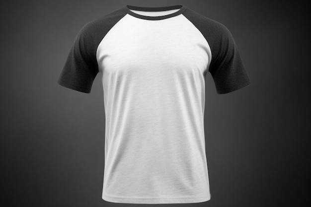 modello di maglietta da baseball Raglan in bianco