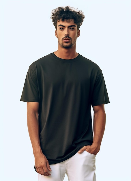 Modello di maglietta nera
