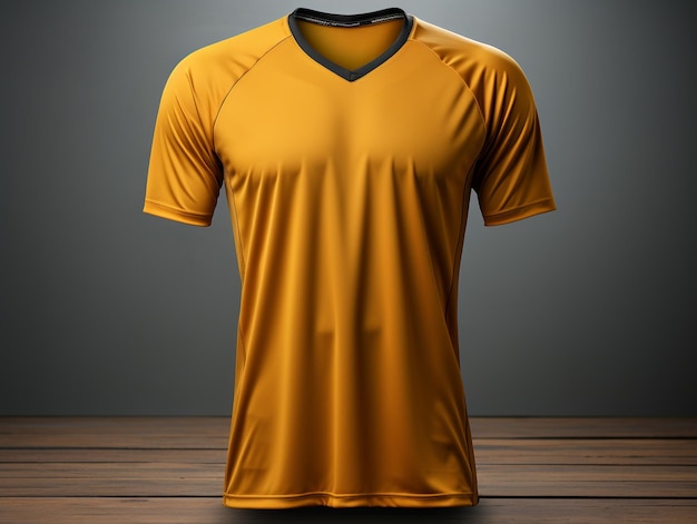 modello di maglietta sportiva gialla semplice maglietta da calcio