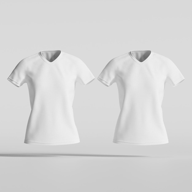 Modello di maglietta vuota isolato su maglietta grigia semplice presentazione di progettazione di modellazione per la stampa