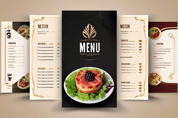 Modello di menu alimentare