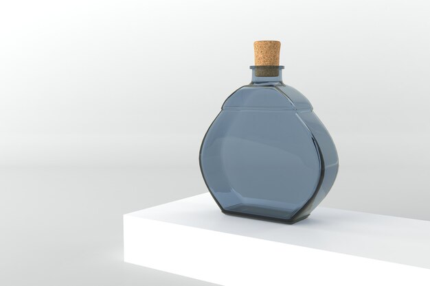 Modello di mockup di bottiglie con rendering 3D