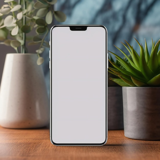 Modello di mockup di copertina del telefono vuoto