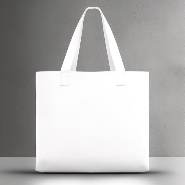 Modello di mockup di tote bag isolato su sfondo bianco Generativo ai