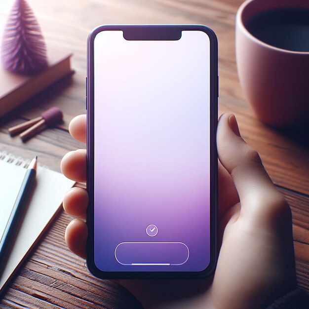 modello di mockup una persona che tiene un telefono