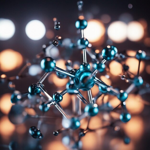 Modello di molecola e atomo di base scientifica