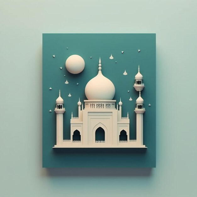 Modello di moschea e lanterna 16