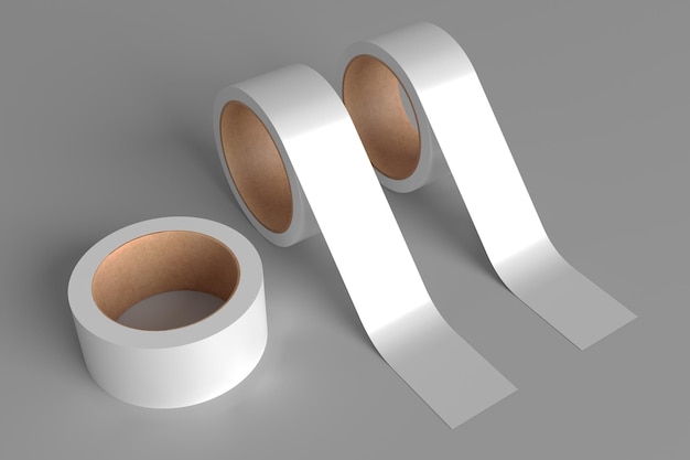 modello di nastro adesivo bianco 3D con posto per la progettazione