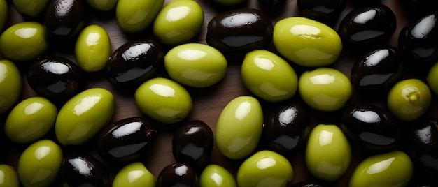 Modello di olive verdi e nere