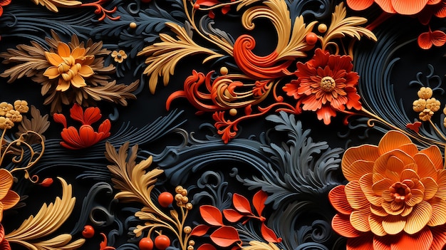 Modello di ornamento floreale per sfondi e texture eleganti