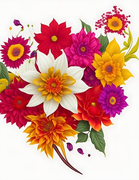 Modello di pianta di fiori da giardino bellissimo sfondo multicolore