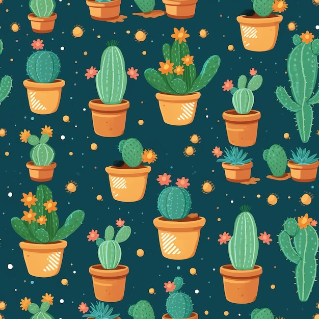 modello di piante di cactus