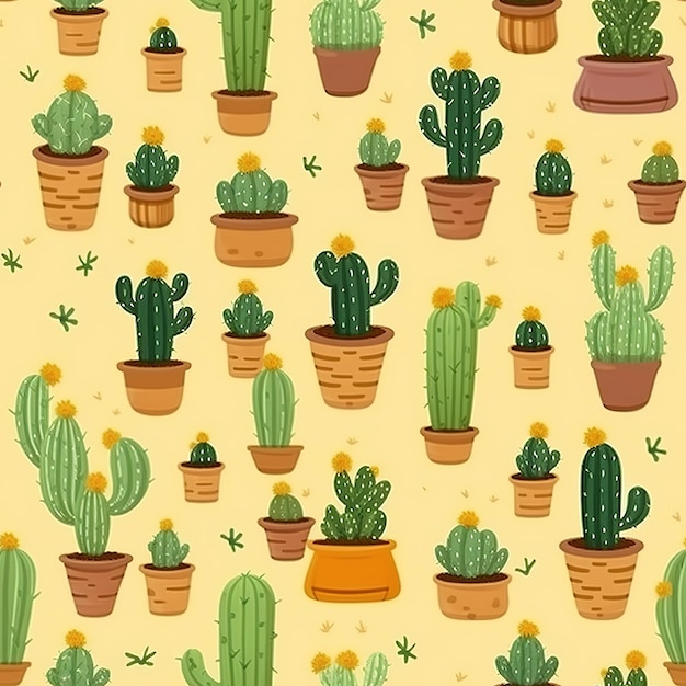 modello di piante di cactus