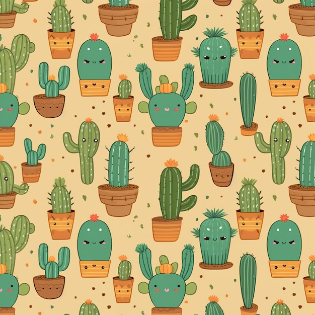 modello di piante di cactus