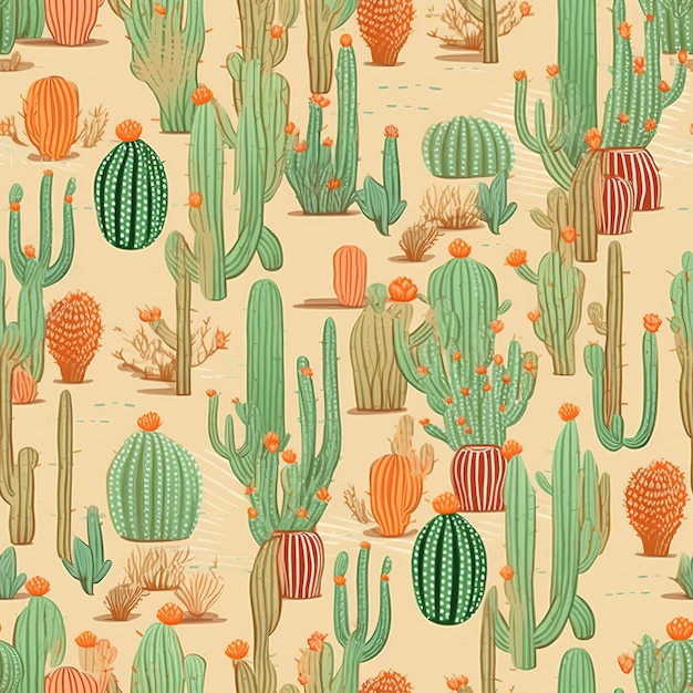 modello di piante di cactus