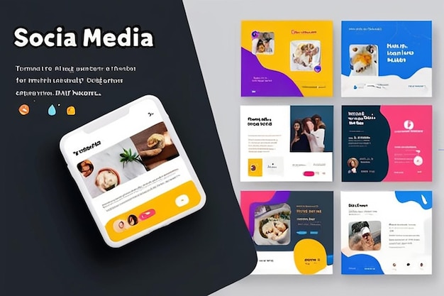 Modello di post creativo per i social media