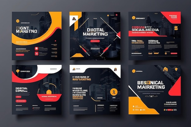 Modello di post per agenzie di marketing digitale e social media aziendali