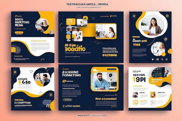 Modello di post sui social media per il marketing digitale