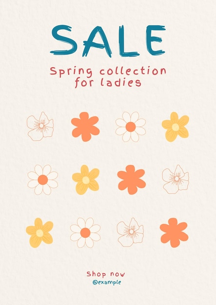 Modello di poster di vendita di primavera