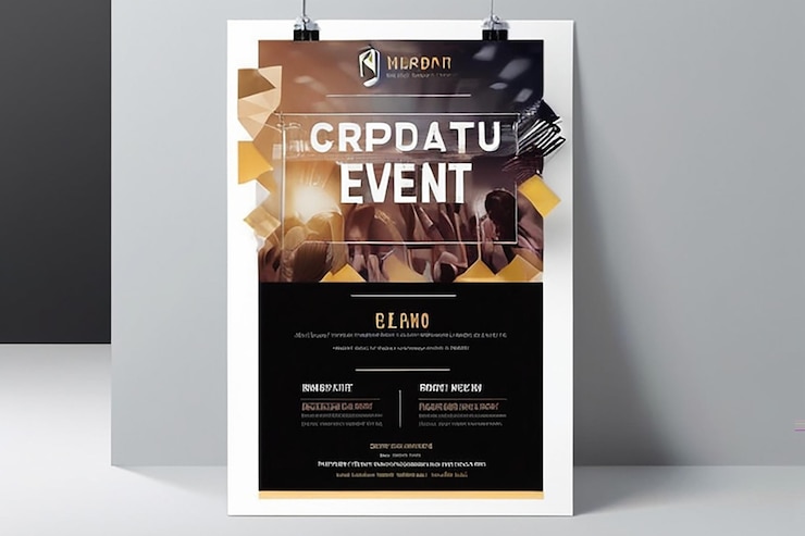 Foto modello di poster per eventi aziendali