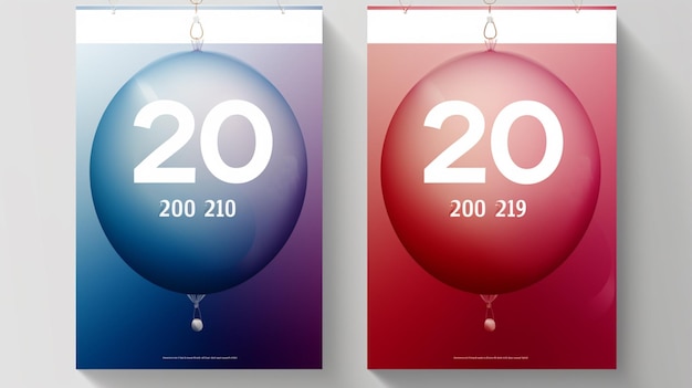 Modello di poster Y2K con gradiente realistico e dettagliato