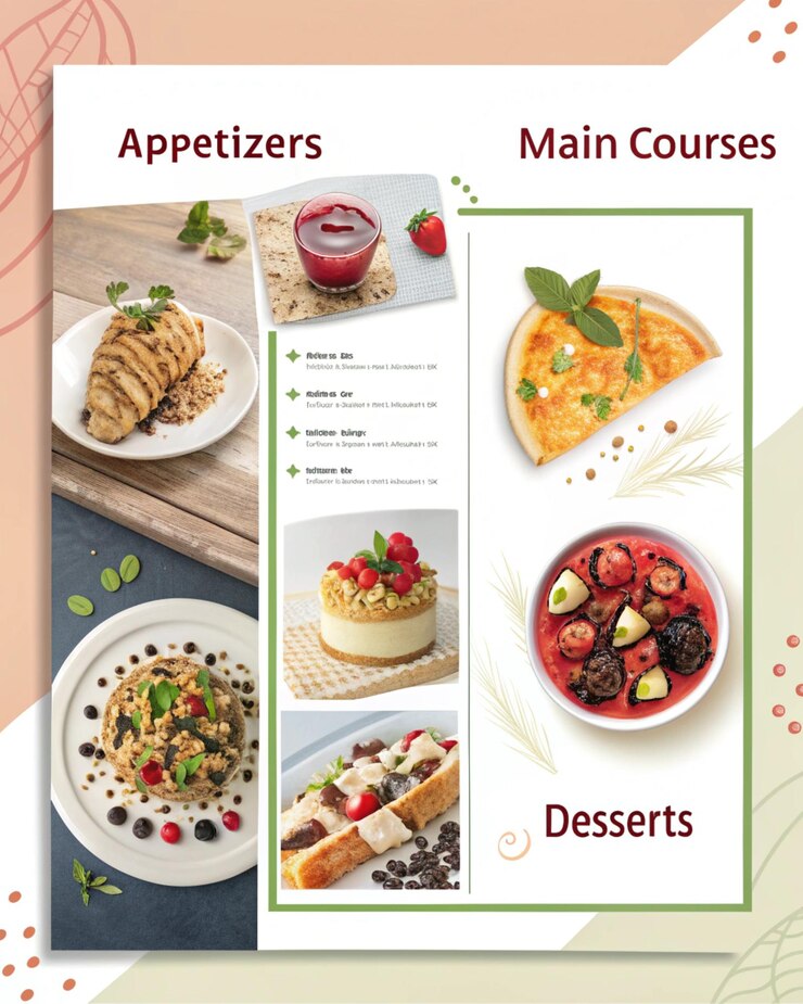 Foto modello di progettazione del poster del menu del ristorante