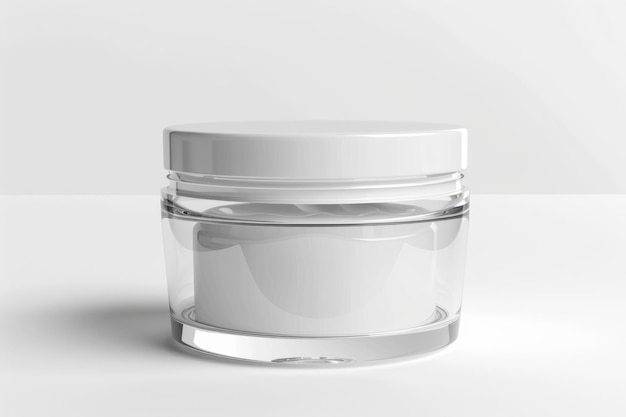 Modello di progettazione del prodotto cosmetico per imballaggio vuoto in crema trasparente