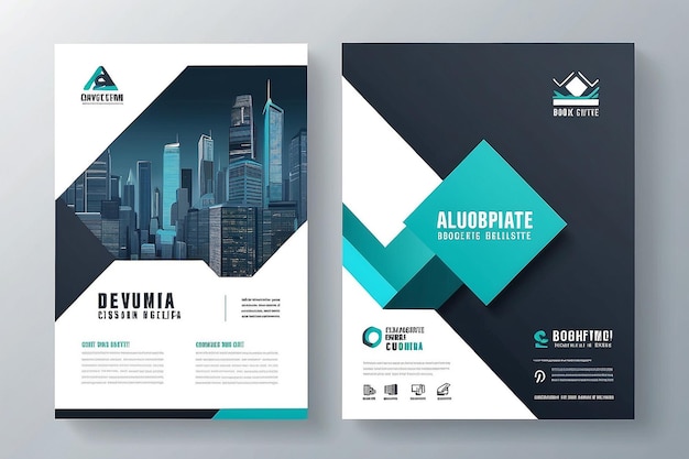 Modello di progettazione della copertina del libro aziendale in A4 Può essere adattato alla brochura Rapporto annuale