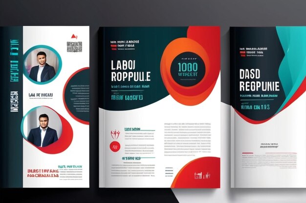 Modello di progettazione della copertina del libro aziendale in A4 Può essere adattato alla brochura Relazione annuale
