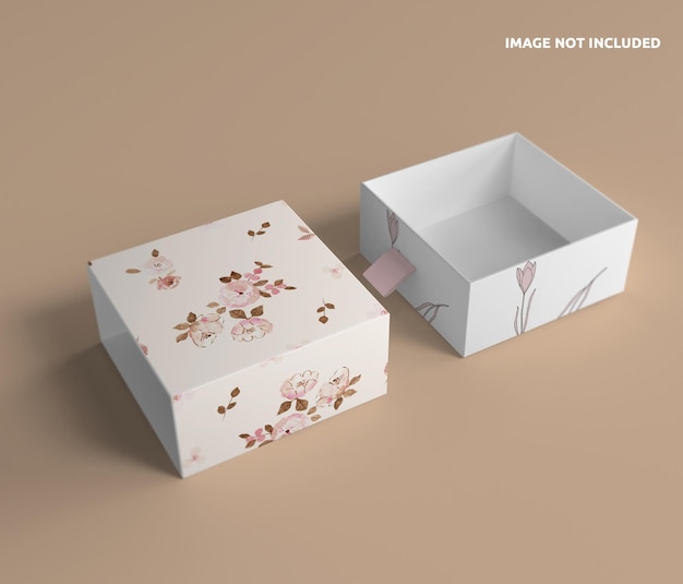 Modello di progettazione di imballaggi professionali per scatole regalo quadrate premium