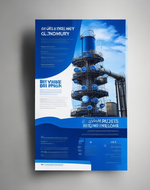 modello di progettazione vettoriale di industria petrolifera Flyer Design