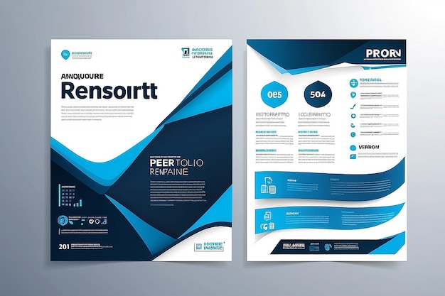 Modello di progettazione vettoriale per brochure AnnualReport Magazine Poster Presentazione aziendale