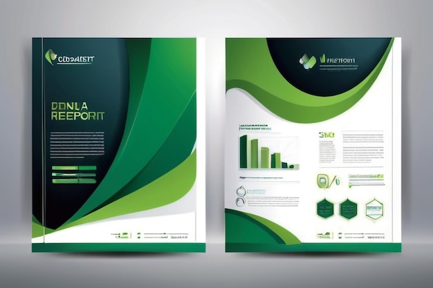 Modello di progettazione vettoriale per brochure AnnualReport Magazine Poster Presentazione aziendale