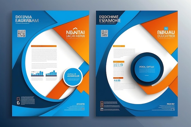Modello di progettazione vettoriale per brochure relazione annuale rivista poster portafoglio di presentazione aziendale