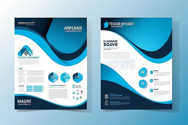 Modello di progettazione vettoriale per il poster della rivista Brochure AnnualReport