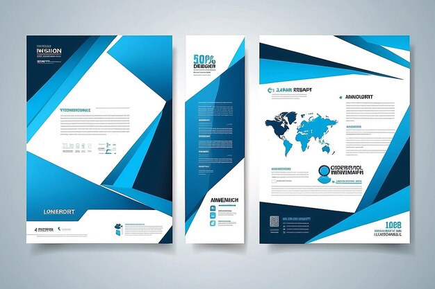 Modello di progettazione vettoriale per il poster della rivista Brochure AnnualReport