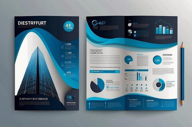 Modello di progettazione vettoriale per la brochura