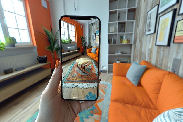 Modello di realtà aumentata di interior design creato con AI generativa